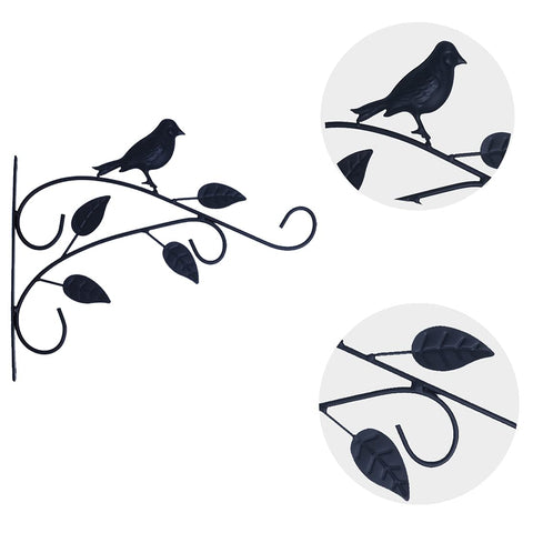 SLL black finish hanging bracket enhances garden decor and practicality