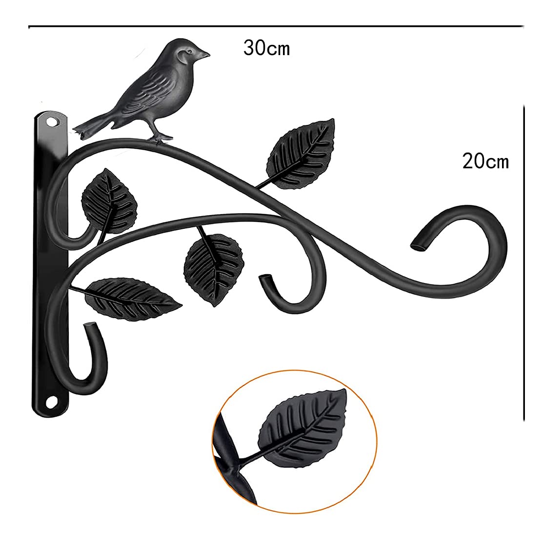 SLL wall mounted garden hook in steel holds bird feeders and lanterns securely