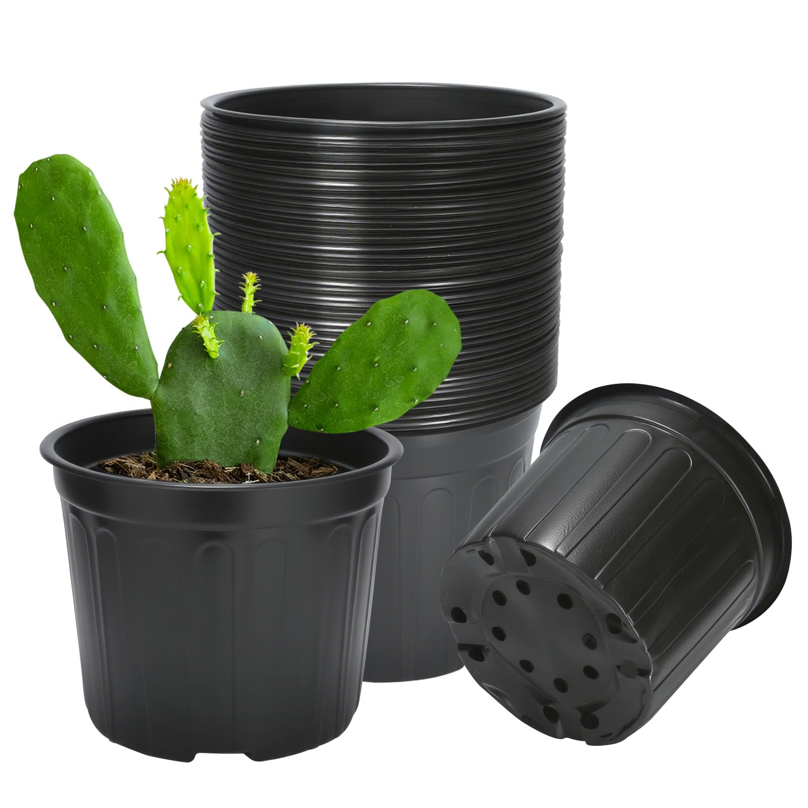 SLMKHHU 40-pack 3-gallon nursery pots top view for seedling setup