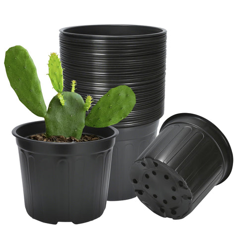 SLMKHHU 40-pack 3-gallon nursery pots top view for seedling setup