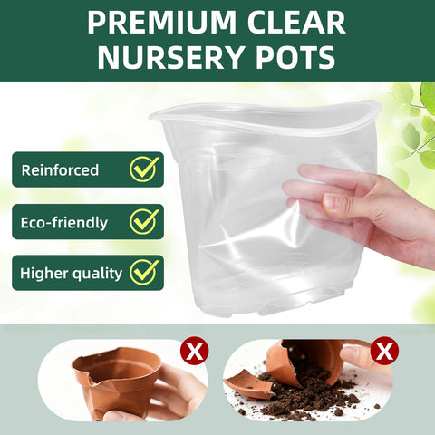 SLMKHHU clear root-monitoring pot highlighting visibility of root growth.