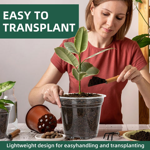 SLMKHHU durable plastic nursery pot designed for long-term indoor and outdoor use.