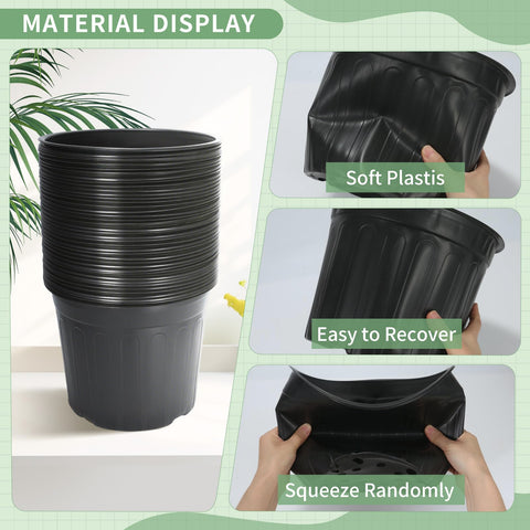 SLMKHHU flexible thin plastic nursery pot stackable for storage
