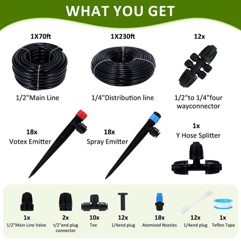 SLMKHHU main tubing 70ft half inch for flexible irrigation