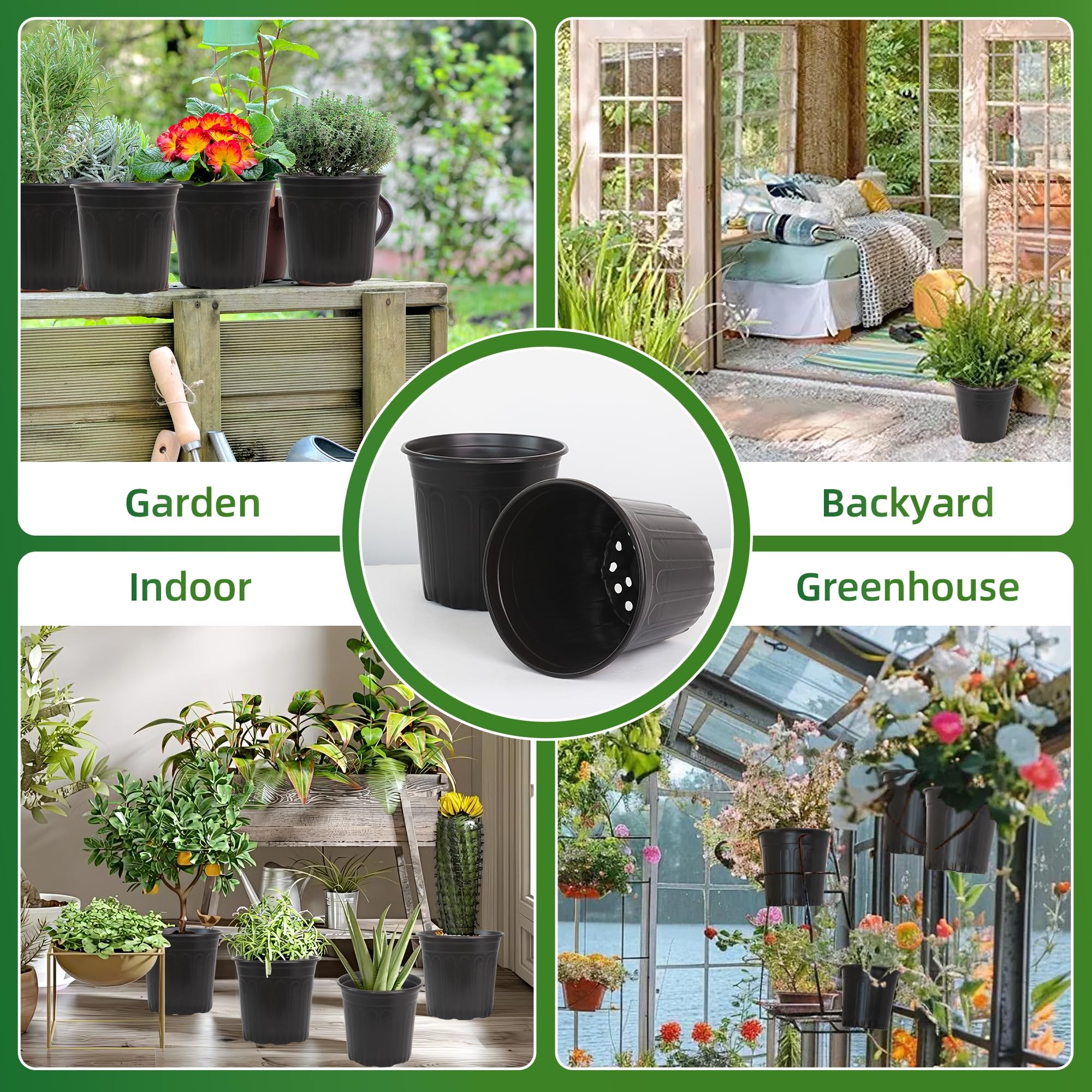 SLMKHHU black seedling pots blend style with practicality for indoor or outdoor use.