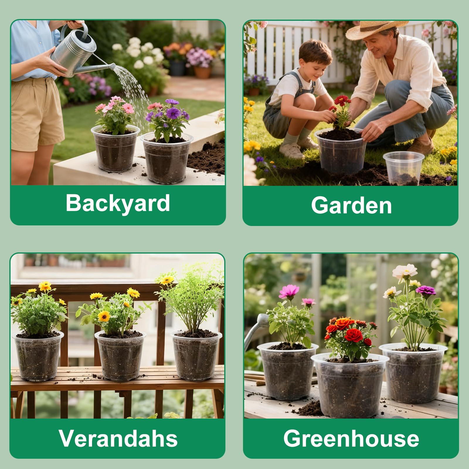 SLMKHHU durable clear plastic pot resists cracking during reuse and handling