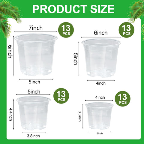 SLMKHHU clear 5 inch nursery pot supports healthy root development with drainage.