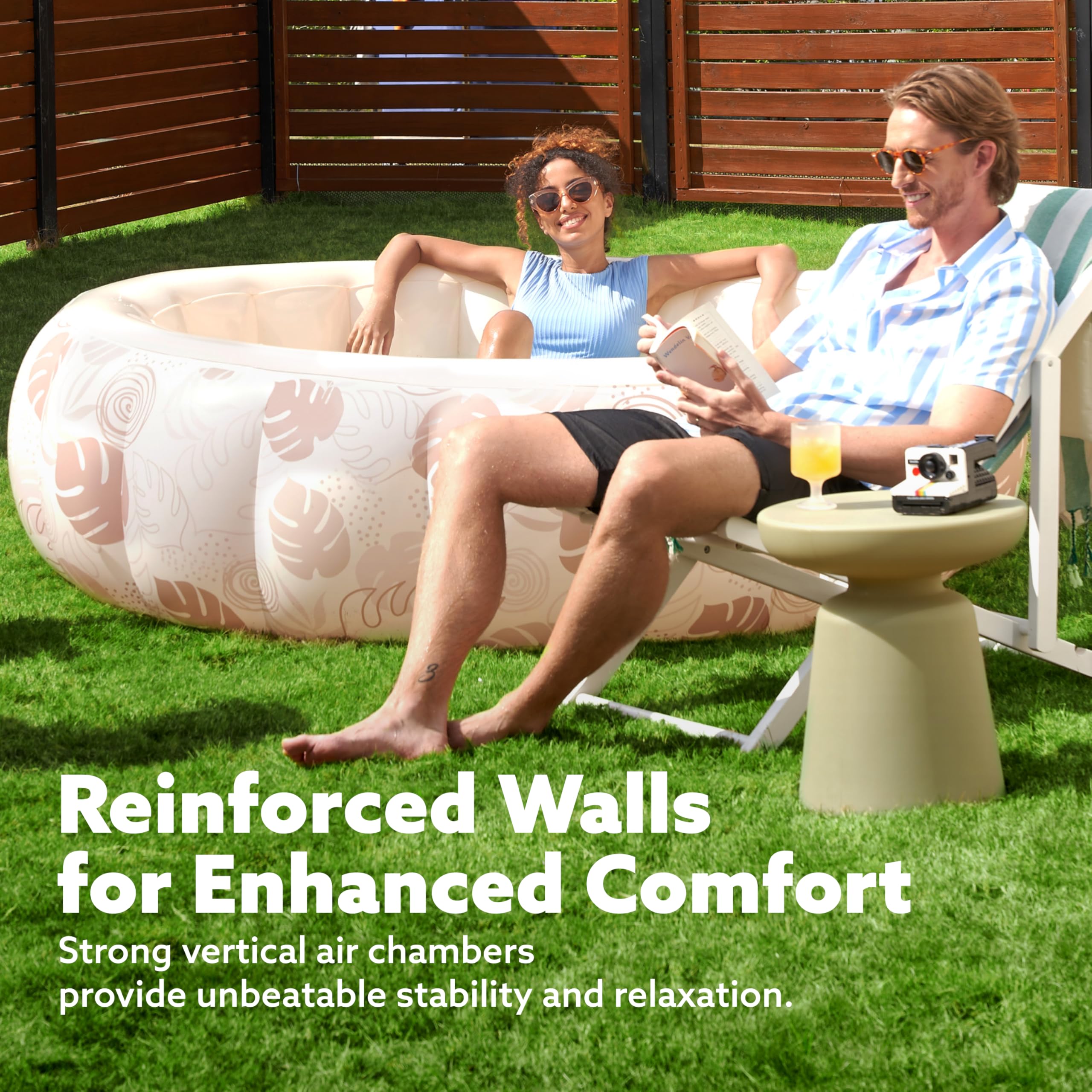 SLOOSH pool shows thickened PVC shell for enhanced durability