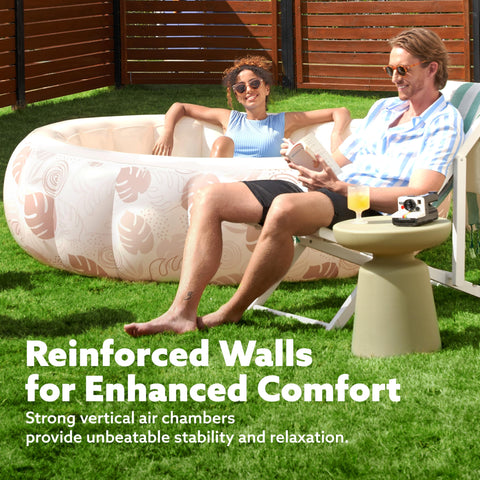 SLOOSH pool shows thickened PVC shell for enhanced durability