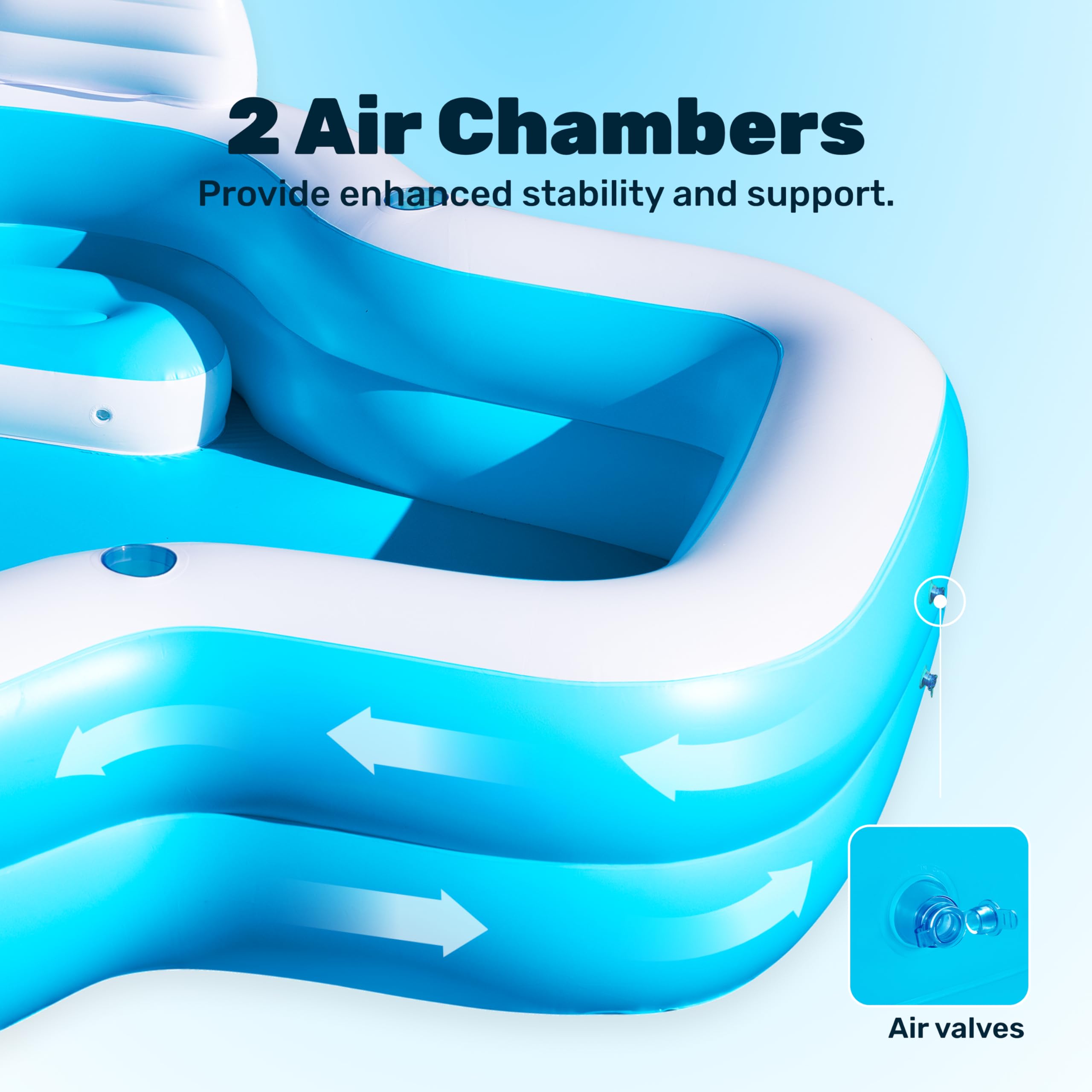 Sloosh inflatable pool ideal for backyard parties and relaxed family time.