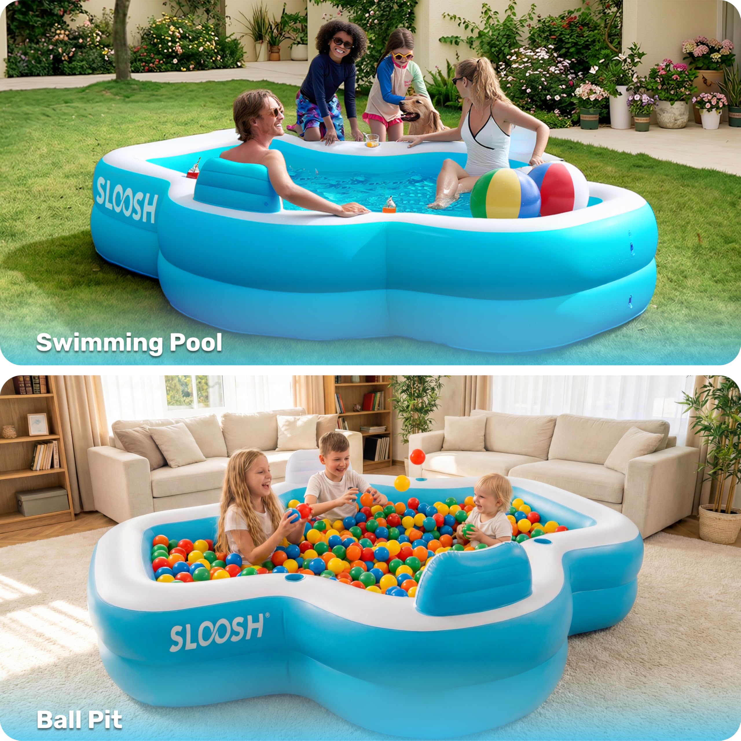 Sloosh inflatable pool quick setup and easy storage for busy summers.