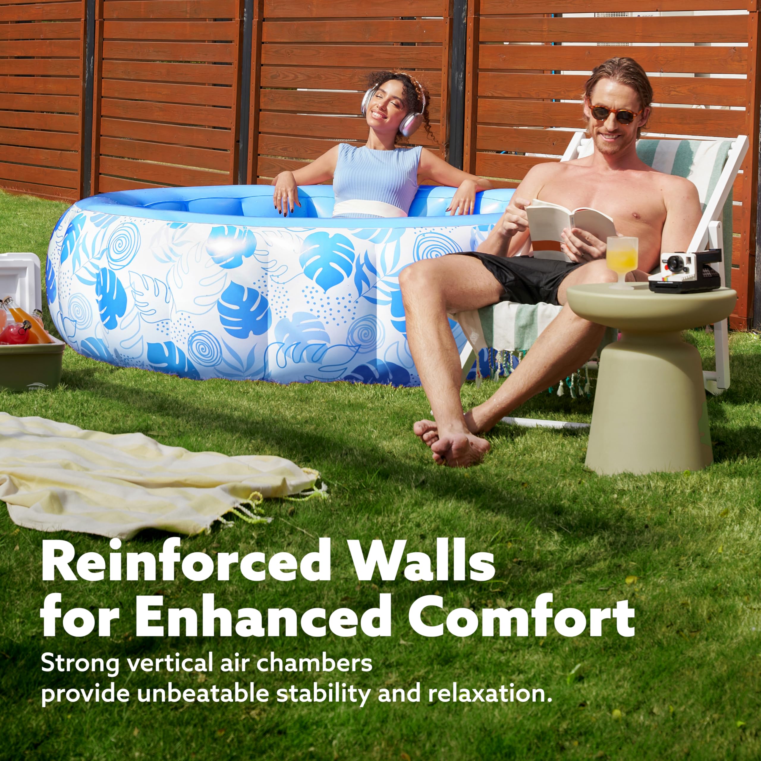 Sloosh pool backrest emphasizes ergonomic support for relaxed lounging
