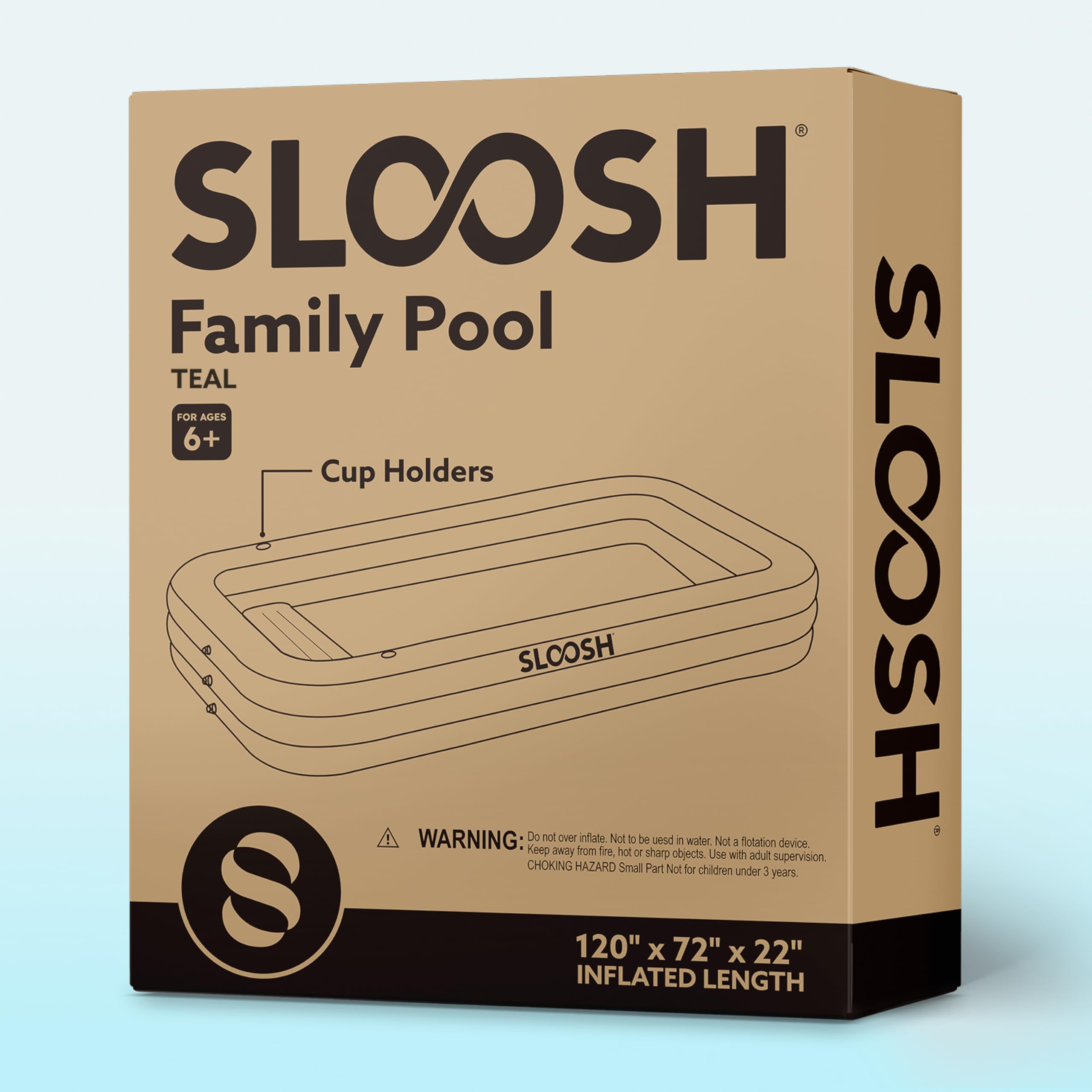 Sloosh UV-protection material helps maintain color and durability under sun.