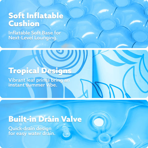 Sloosh tropical blue design enhances outdoor decor