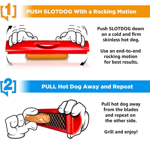 SLOTDOG stainless steel blades close-up highlight durability.