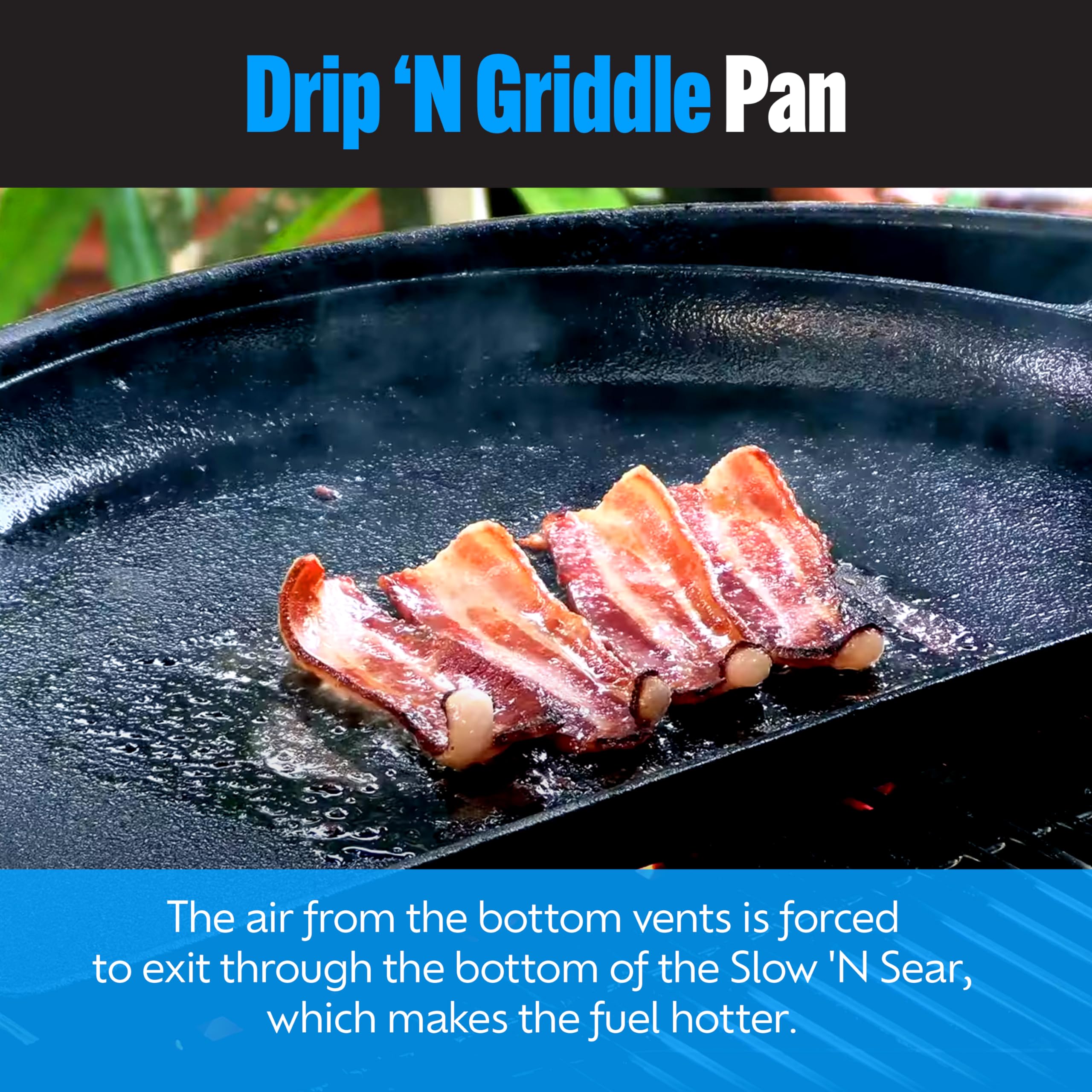 Slow N Sear cast-iron pan durability supports high-heat cooking