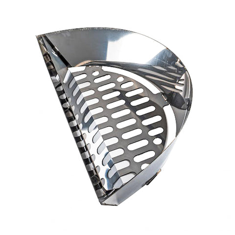Slow N Sear charcoal basket for 18in Weber kettles improves indirect cooking with better airflow.