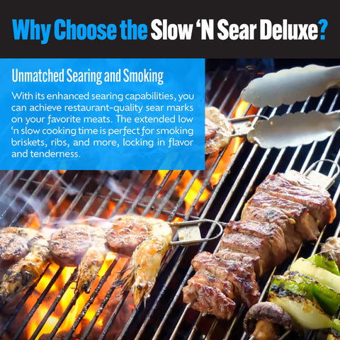 Compatible with 22-inch Weber kettles for versatile grilling.