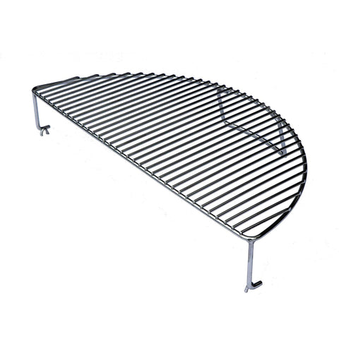 Slow 'N Sear elevated grate expands space for ribs and veggies.