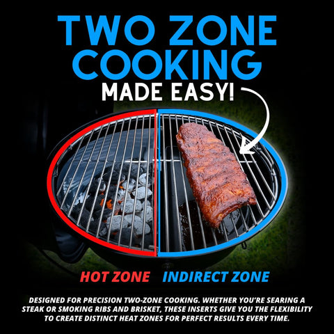 Slow N Sear long-lasting heat reduces refueling during extended cooks.