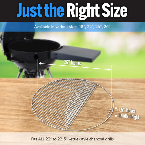 Slow N Sear welded handles ensure sturdy, easy handling.