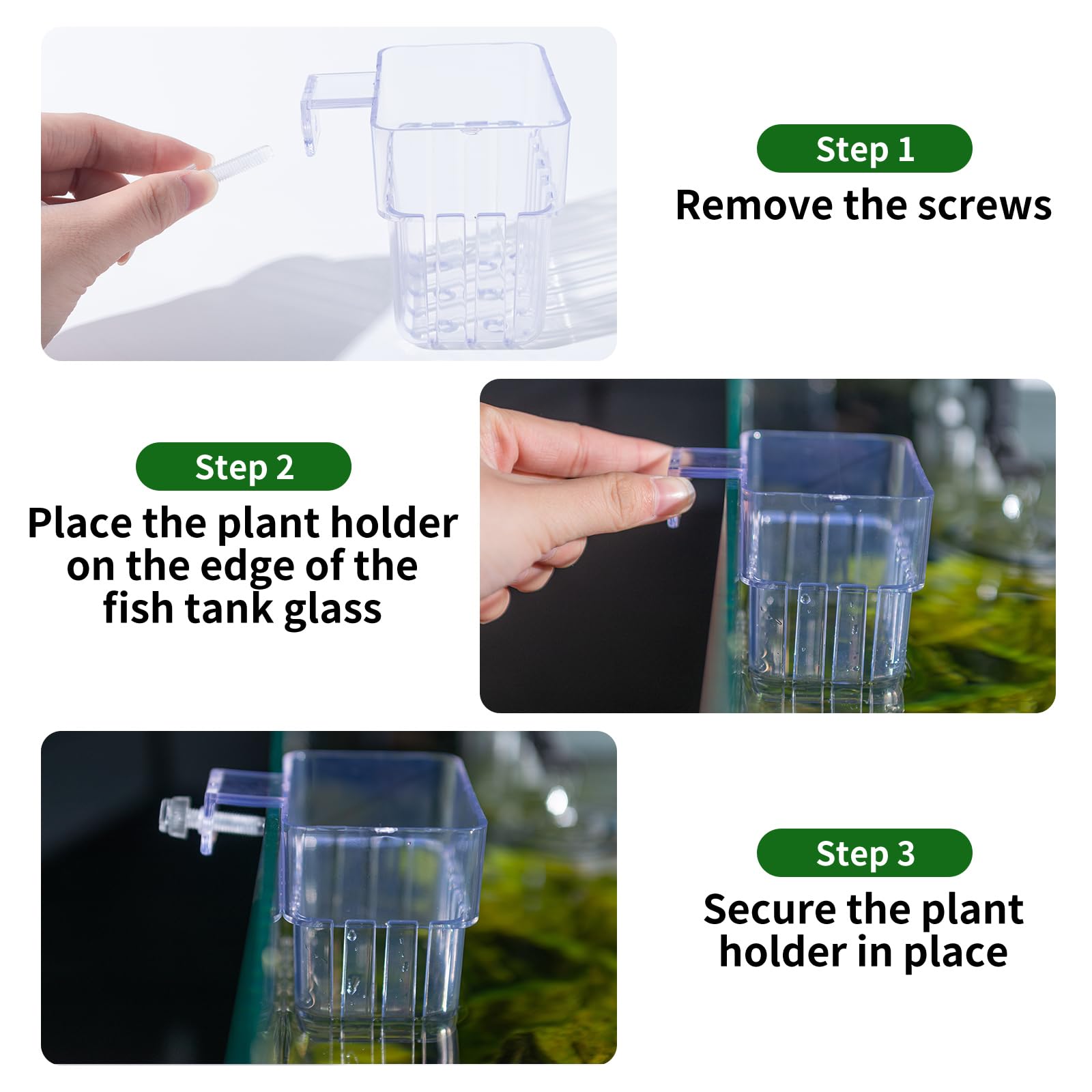 SLSON clear acrylic design keeps roots and water flow visible for healthy growth
