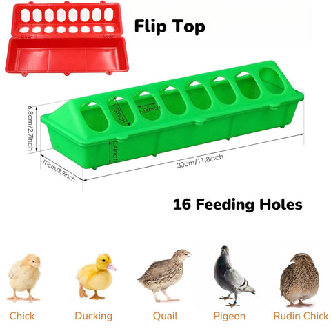 SLWHYZL flip-top lid on poultry feeder for easy access