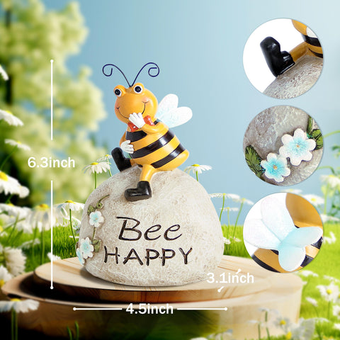 Smadeer bumblebee figurine for patio adds cheerful charm to any space.