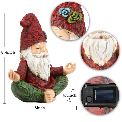 Smadeer outdoor gnome resin statue weatherproof for all weather