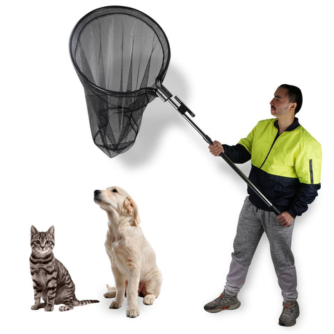 Smarkey Animal Catcher Net extendable-pole enables versatile wildlife capture.