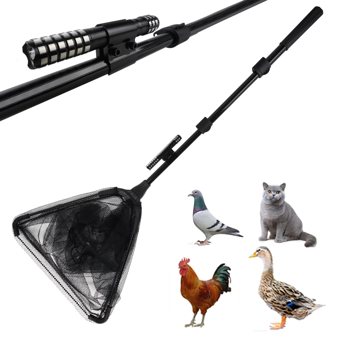 The Smarkey chicken catch net folded for easy transport and quick setup.