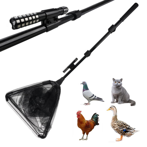 The Smarkey chicken catch net folded for easy transport and quick setup.