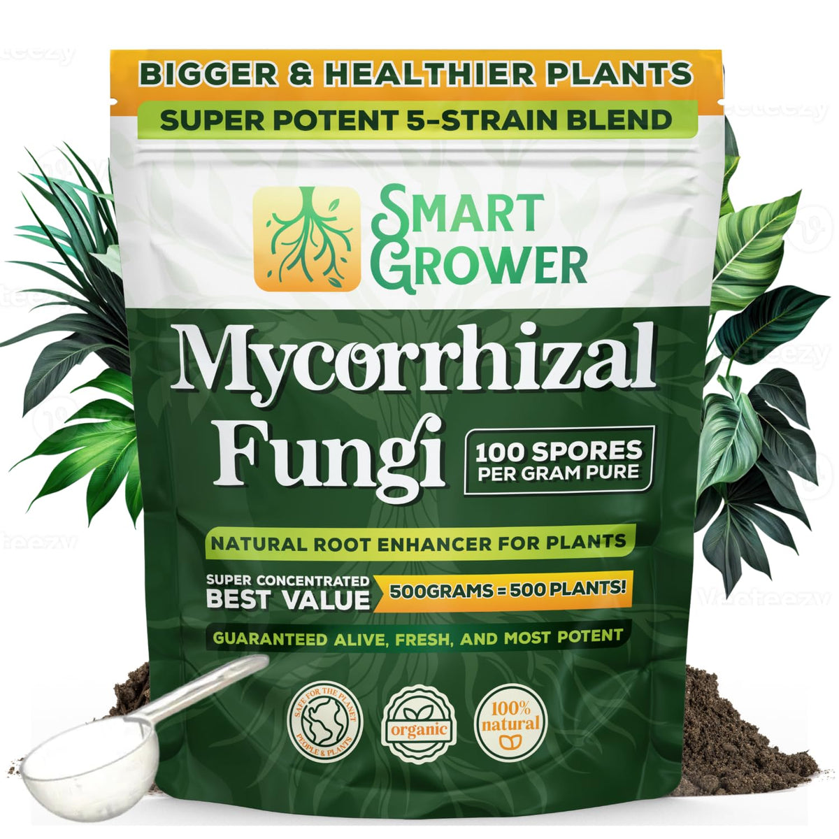 Smart Grower five-strain mycorrhizal fungi for strong root development