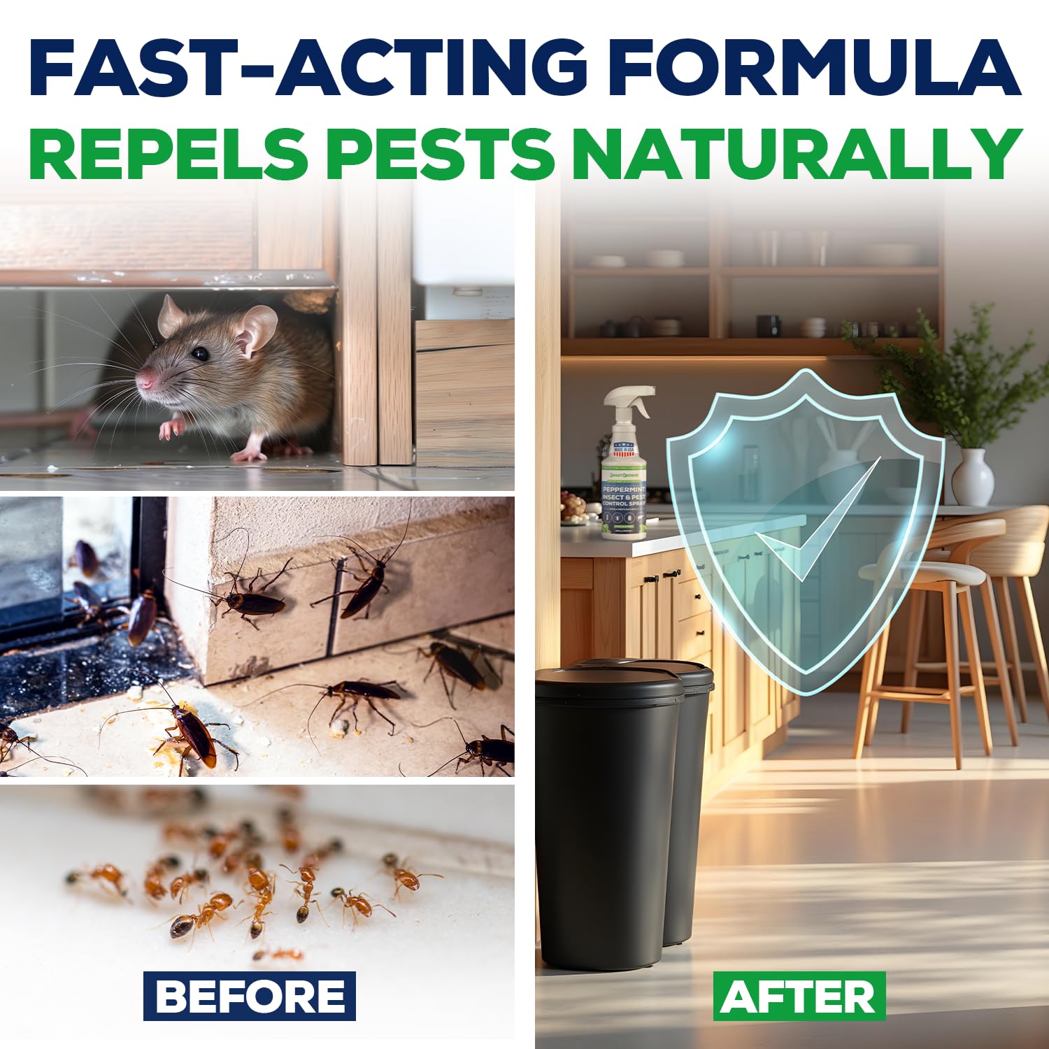 Smart Grower spray at entry points deters ants and spiders
