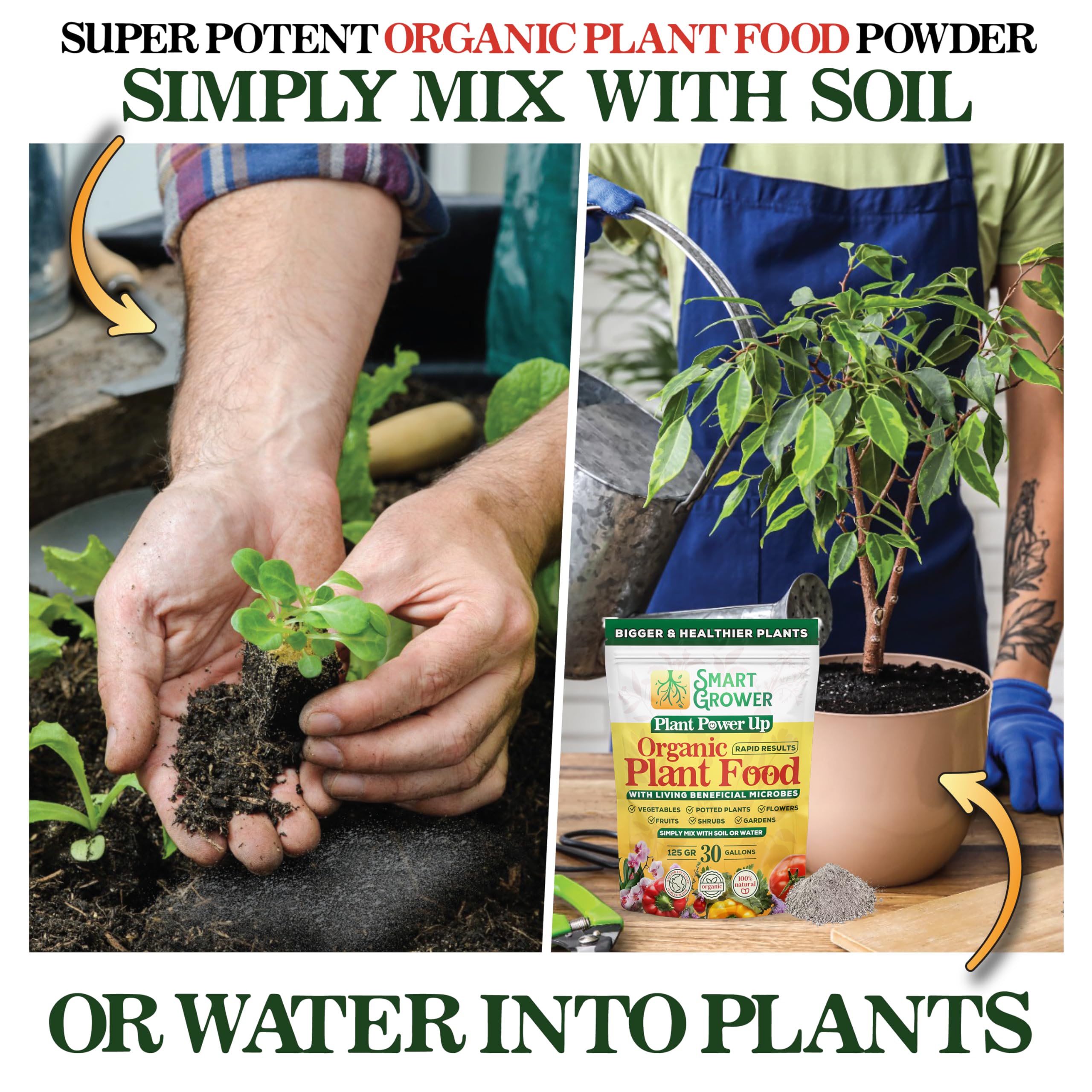 Smart Grower humic and fulvic nutrients enhance uptake for robust root development.