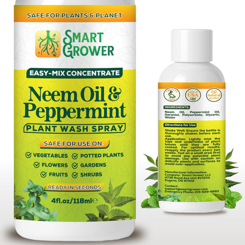 Smart Grower neem oil spray concentrate bottle ready for refill and DIY use