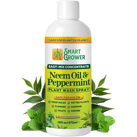 Smart Grower neem oil spray pump bottle for easy indoor plant care.