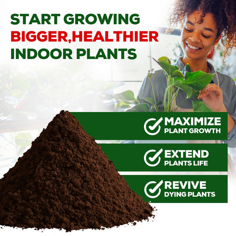 Smart Grower soil ingredients label highlights biochar, worm castings, and coco coir.