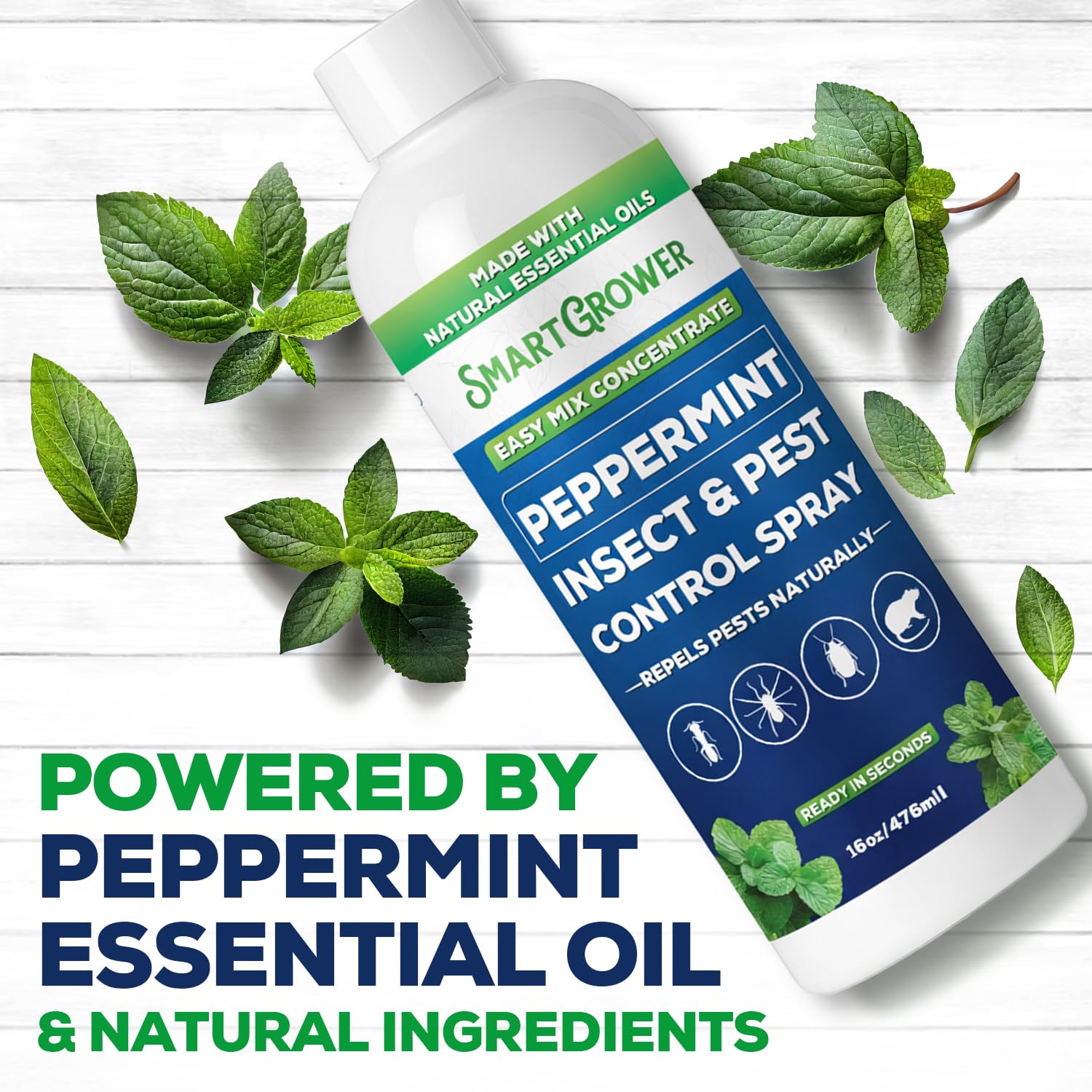 Smart Grower Peppermint Insect Concentrate spray for indoor and outdoor use.