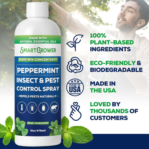 Smart Grower Peppermint Insect Concentrate premium-grade peppermint oil close-up.
