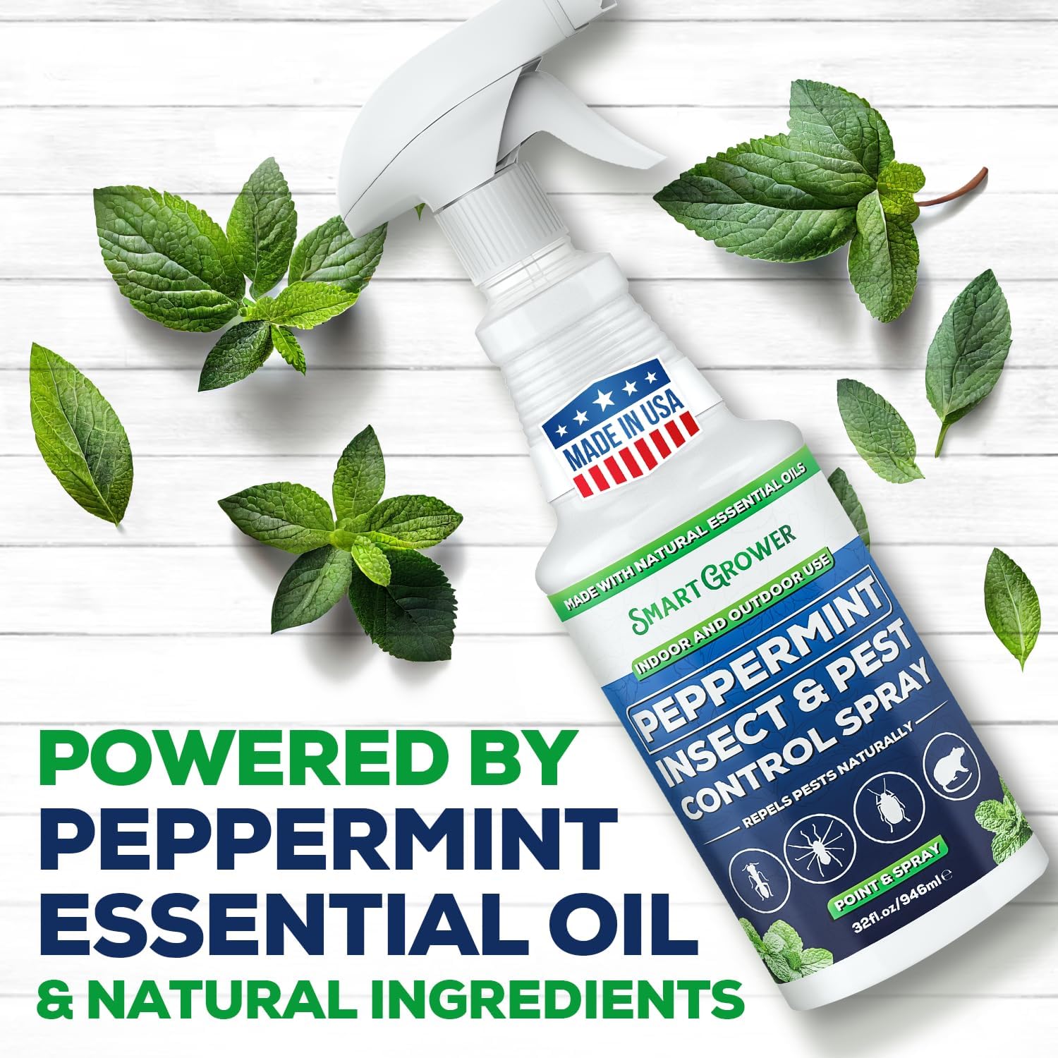 Smart Grower peppermint oil spray mist ready to deter pests