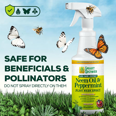 Smart Grower label shows safety icons for pets and people.