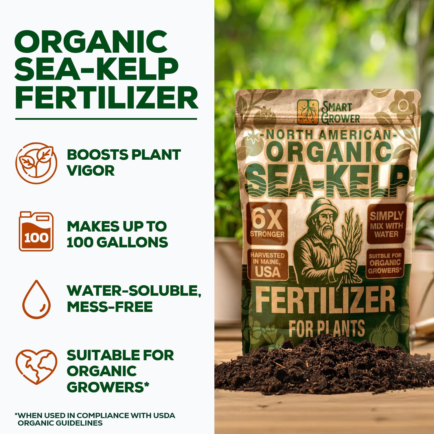 Smart Grower Sea-Kelp powder dissolving for quick nutrient mixes