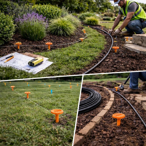 Smart Spring heavy-duty 5-inch stake orange for durable boundary markers that survive yard use