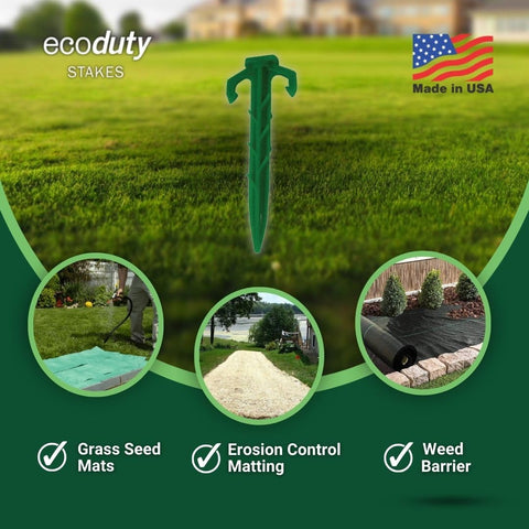 Smart Spring sod staples made from eco-friendly material grip fabric firmly to prevent shifting.