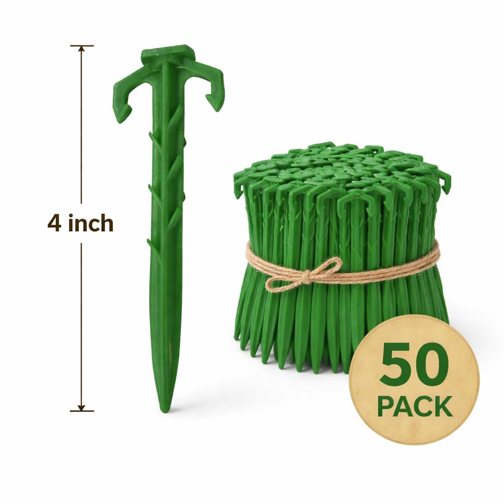 Smart Spring stakes secure erosion control blanket and netting effectively on slopes.