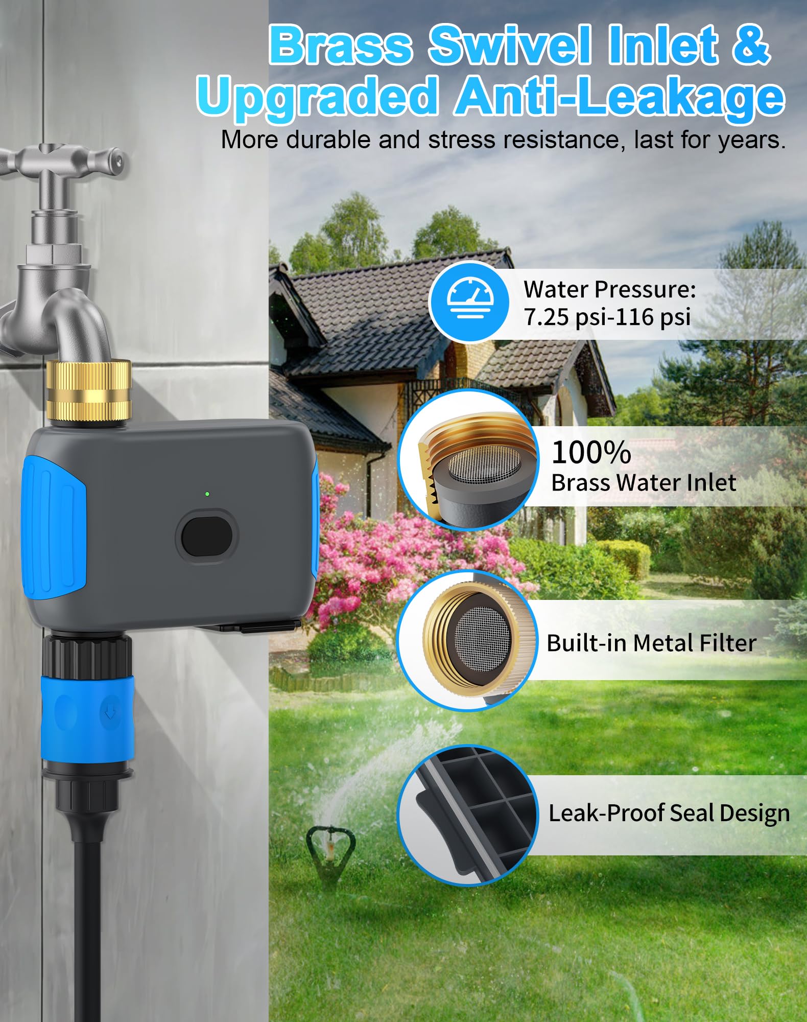 Smartale battery alert highlights protection against overwatering.