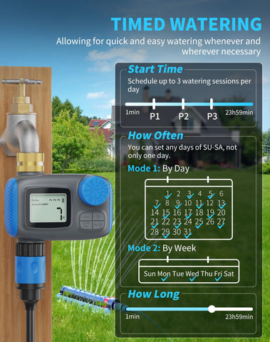 The large LCD display helps you review the next cycle at a glance.