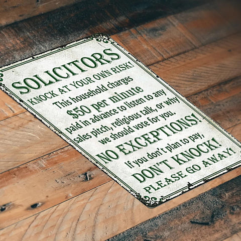 SmartCows don't-knock sign for home communicates boundary with humor.