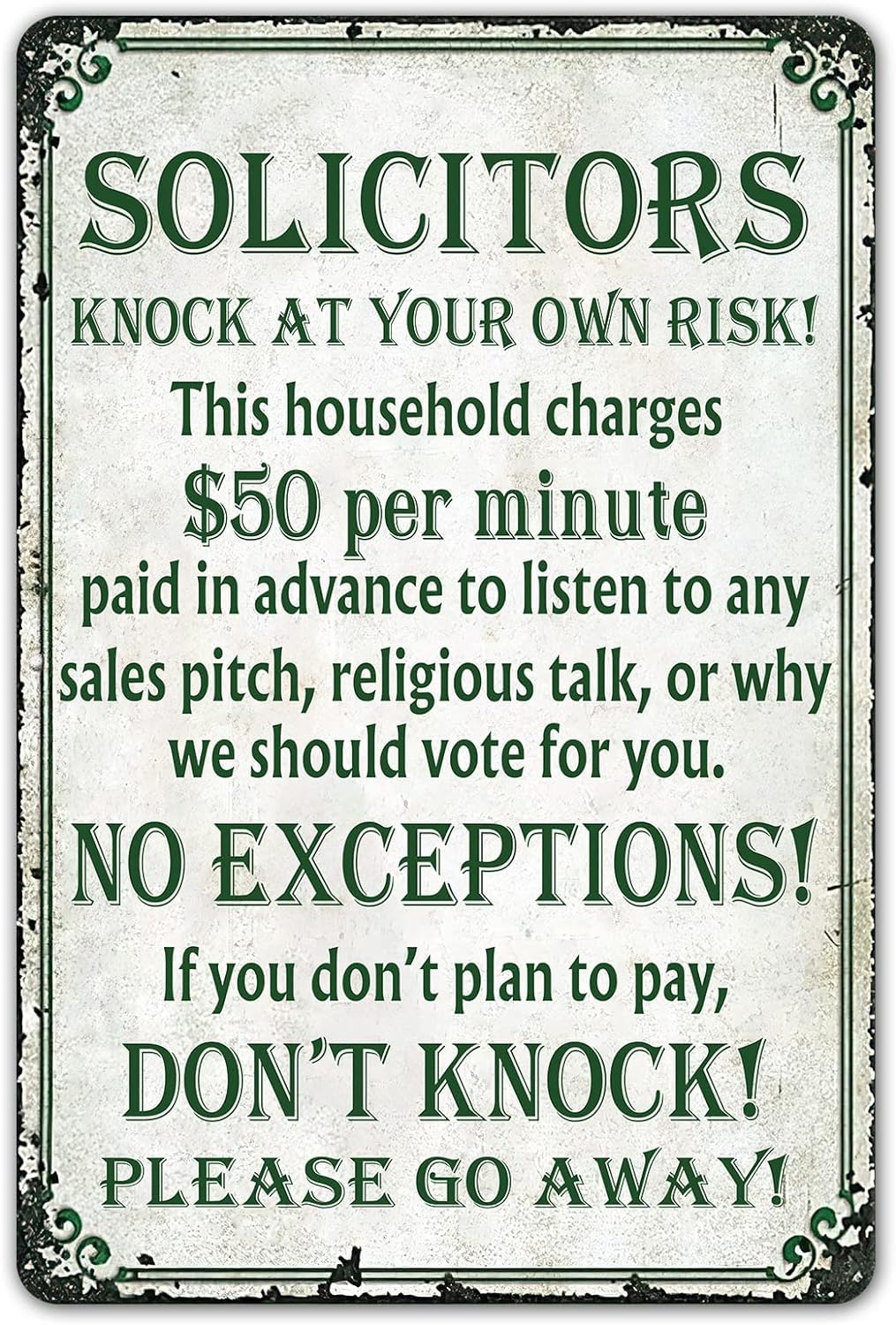 SmartCows front porch sign offers a playful deterrent and easy mounting.